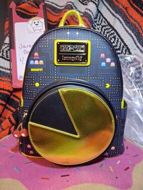 Loungefly Pac-Man Glow In The Dark Mini Backpack New With Tags